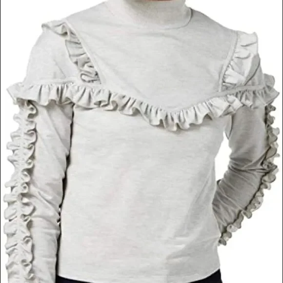 𝅺🌼nwt Buffalo Ripley Ruffled Mock-Neck Top🌼 - Picture 2 of 2